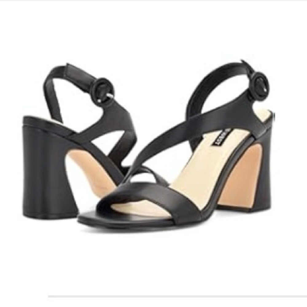 Nine West Black Strappy Heeled Sandals
